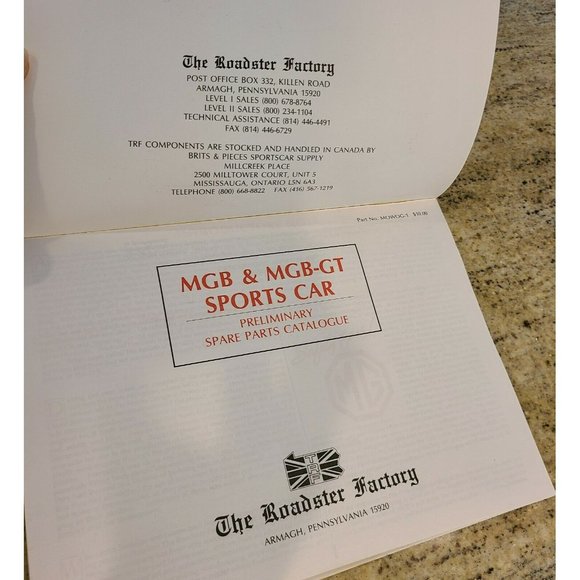 1992 MGB/MGB-GT Preliminary Spare Parts Catalogue from The Roadster Factory - Picture 3 of 11